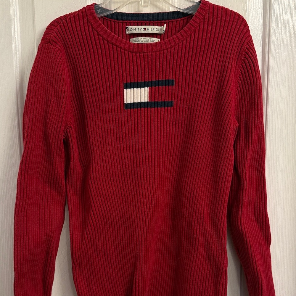 Tommy Hilfiger Women’s Red Crewneck Sweater